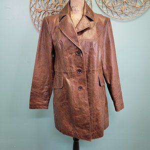 A.N.A. Caramel Leather Jacket
